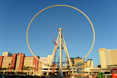 The High Roller Seen from behind the Strip. Massive!